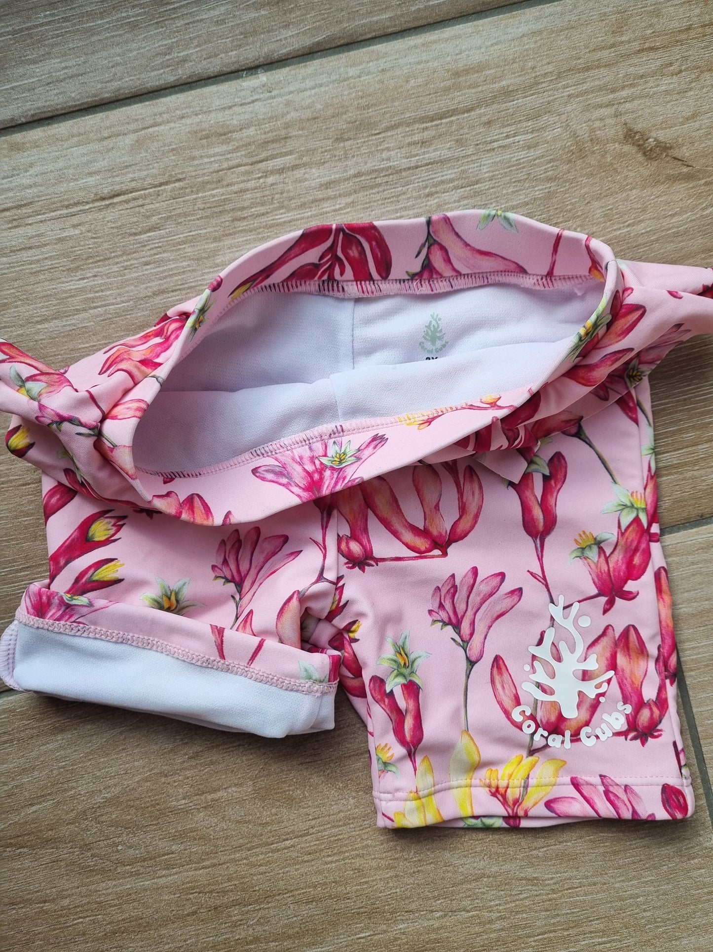 Swim Shorts- Pink Kangaroo Paw