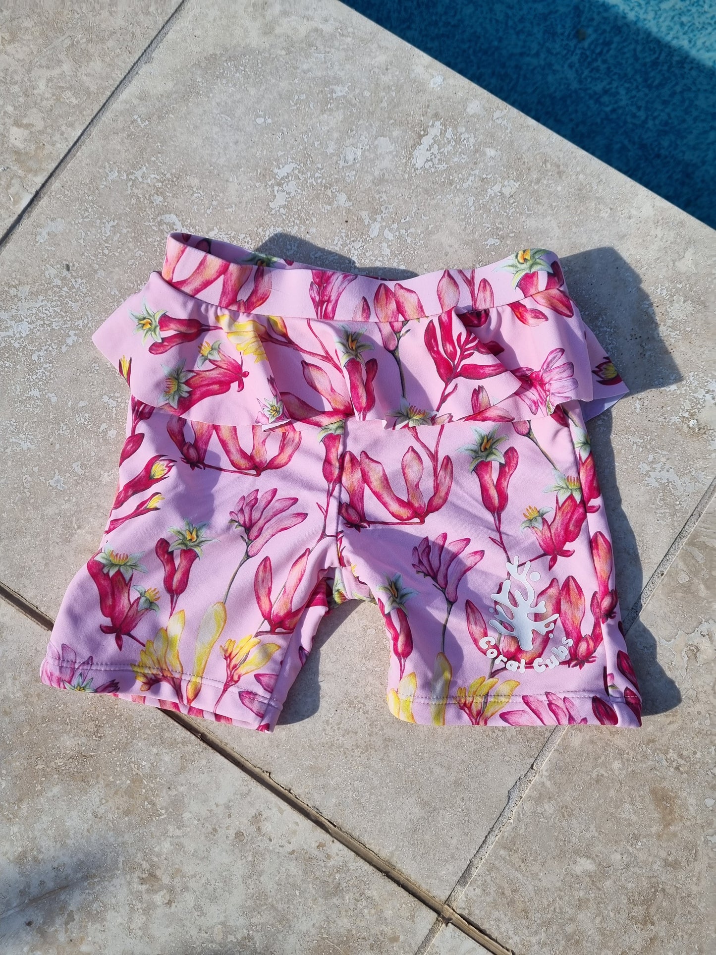 Swim Shorts- Pink Kangaroo Paw