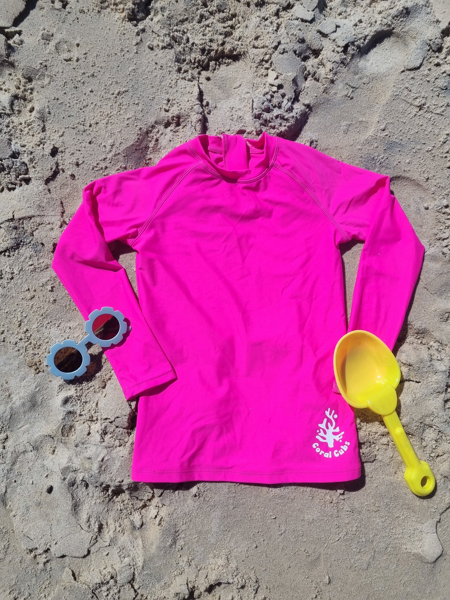 Long-Sleeve Rashie- Hot Pink