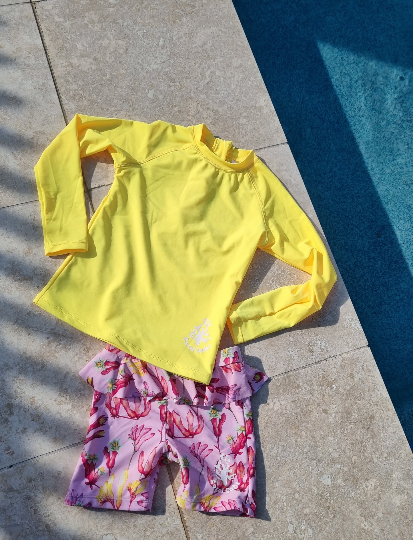 Swim Shorts- Pink Kangaroo Paw