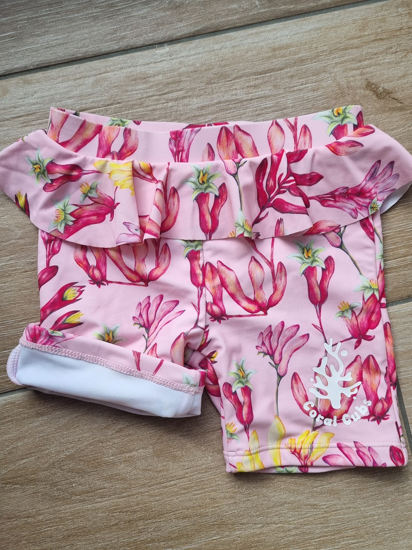 Swim Shorts- Pink Kangaroo Paw
