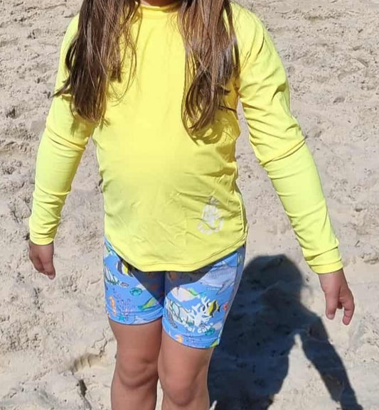 Long-Sleeve Rashie- Fluro Yellow