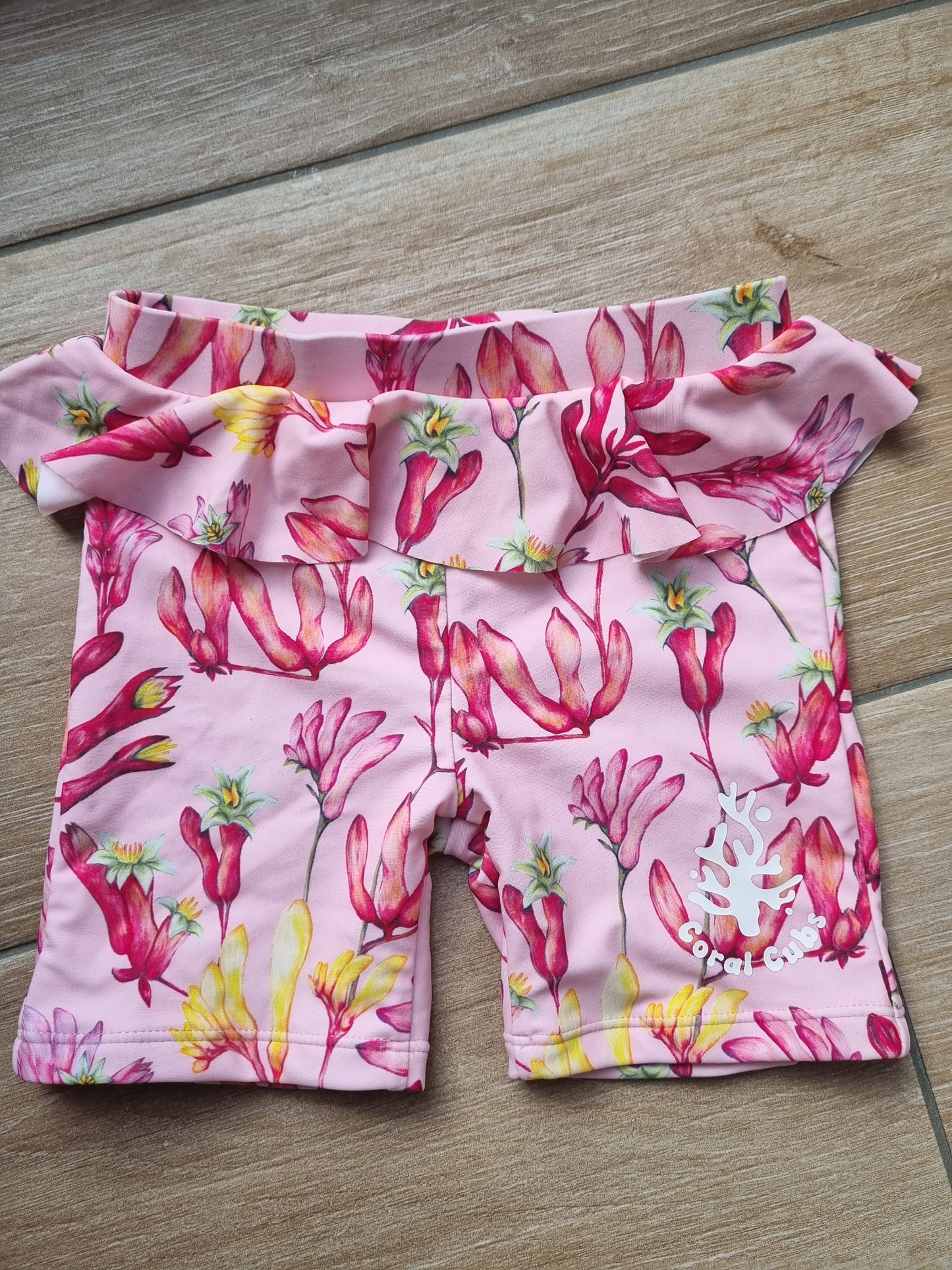 Swim Shorts- Pink Kangaroo Paw